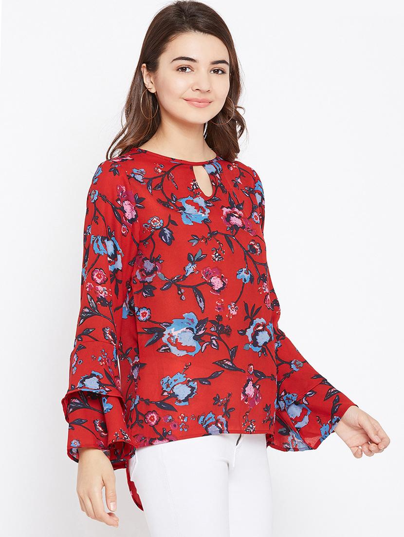 keyhole neck high low tunic - 15735865 - Zoom Image - 2