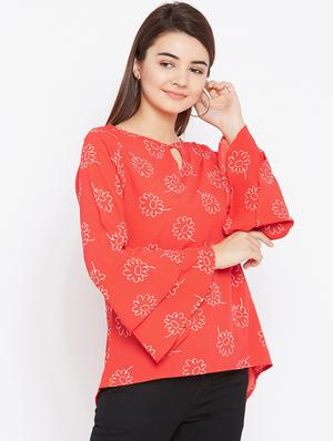 keyhole neck high low tunic - 15735876 - Standard Image - 2