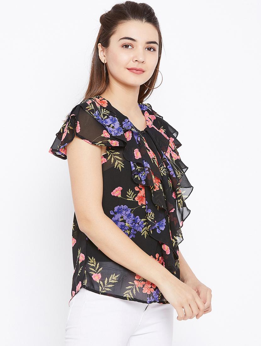 floral ruffled top - 15735885 - Zoom Image - 2