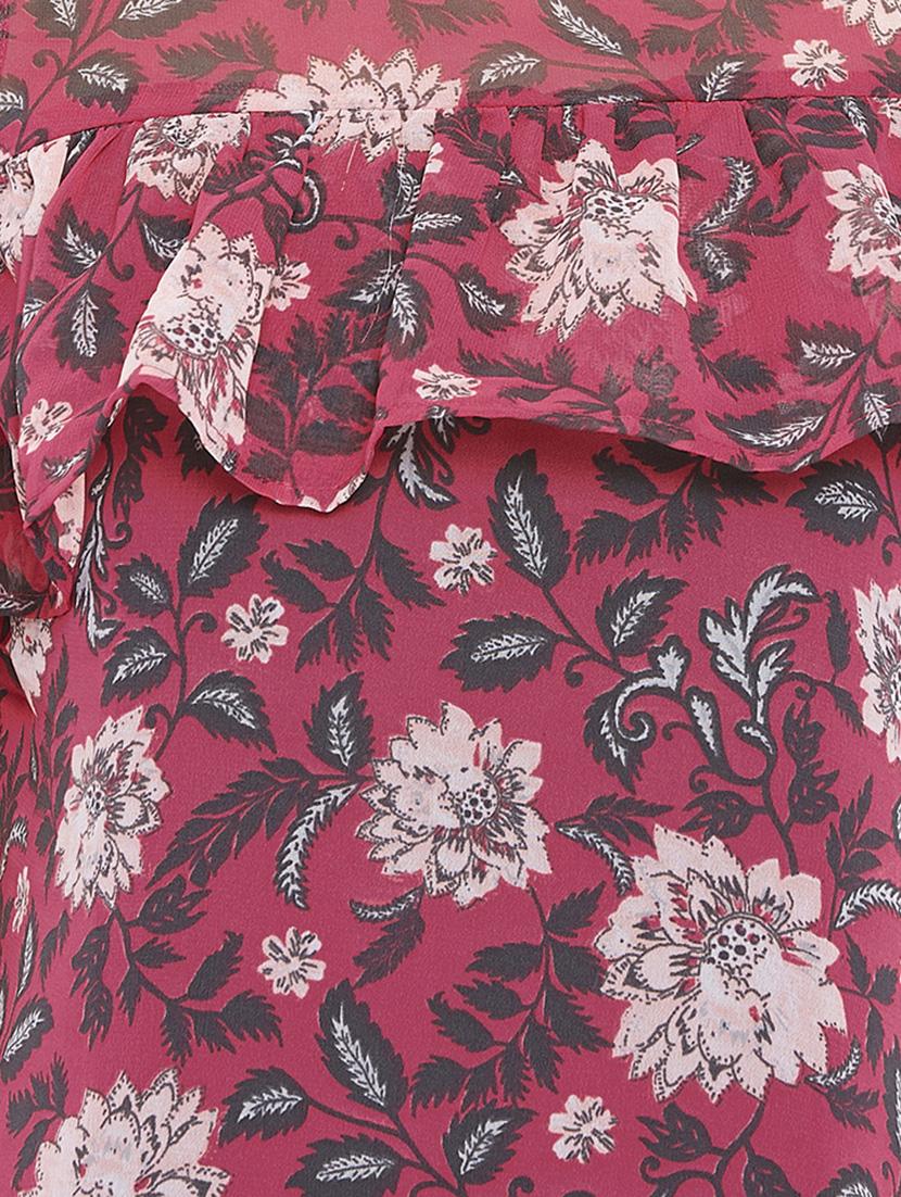 ruffled cold shoulder top - 15735889 - Zoom Image - 5