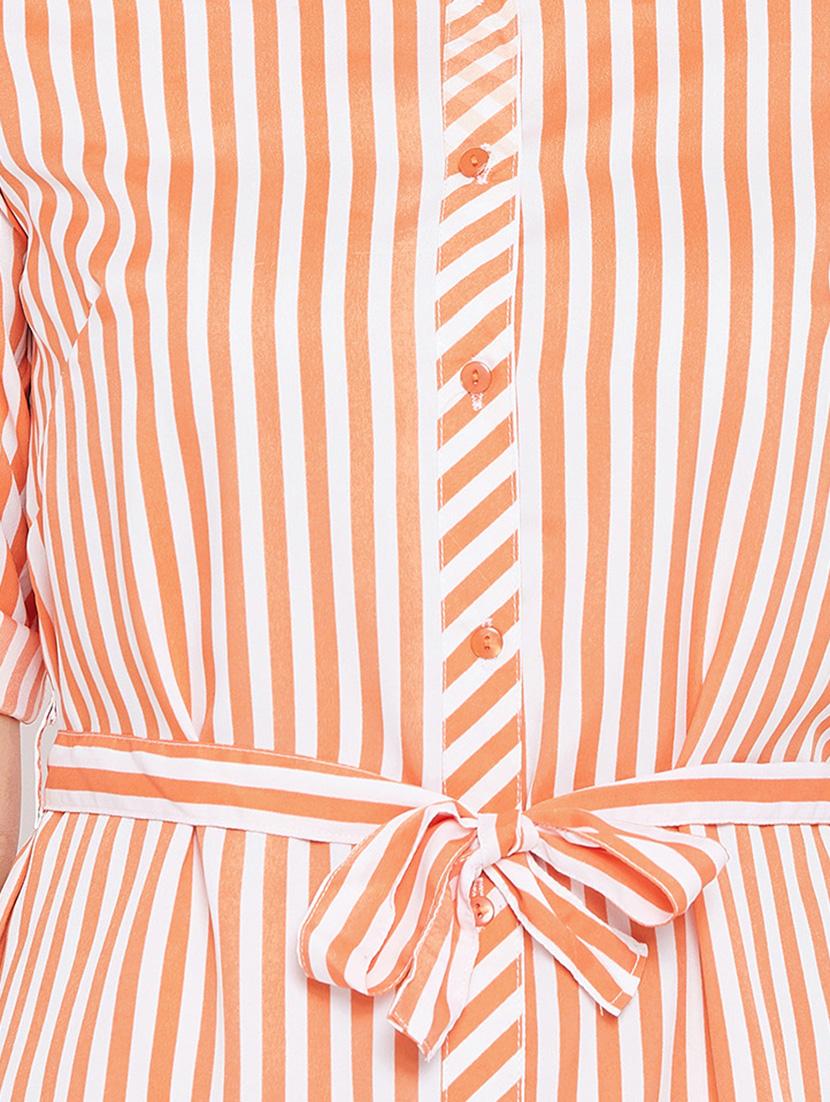 tie up waist striped tunic - 15735897 - Zoom Image - 5