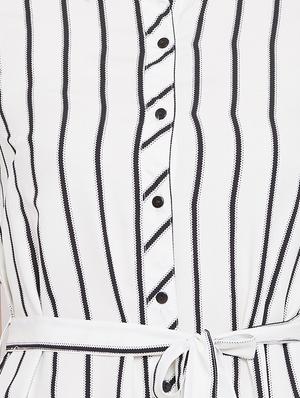 tie up waist striped tunic - 15735898 - Standard Image - 5