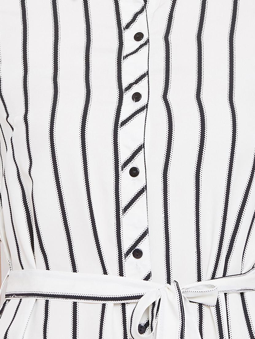 tie up waist striped tunic - 15735898 - Zoom Image - 5