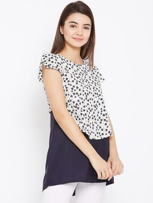 floral overlay high low tunic - 15735910 - Standard Image - 2