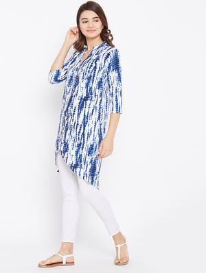 tied and dyed high low tunic - 15735912 - Standard Image - 2
