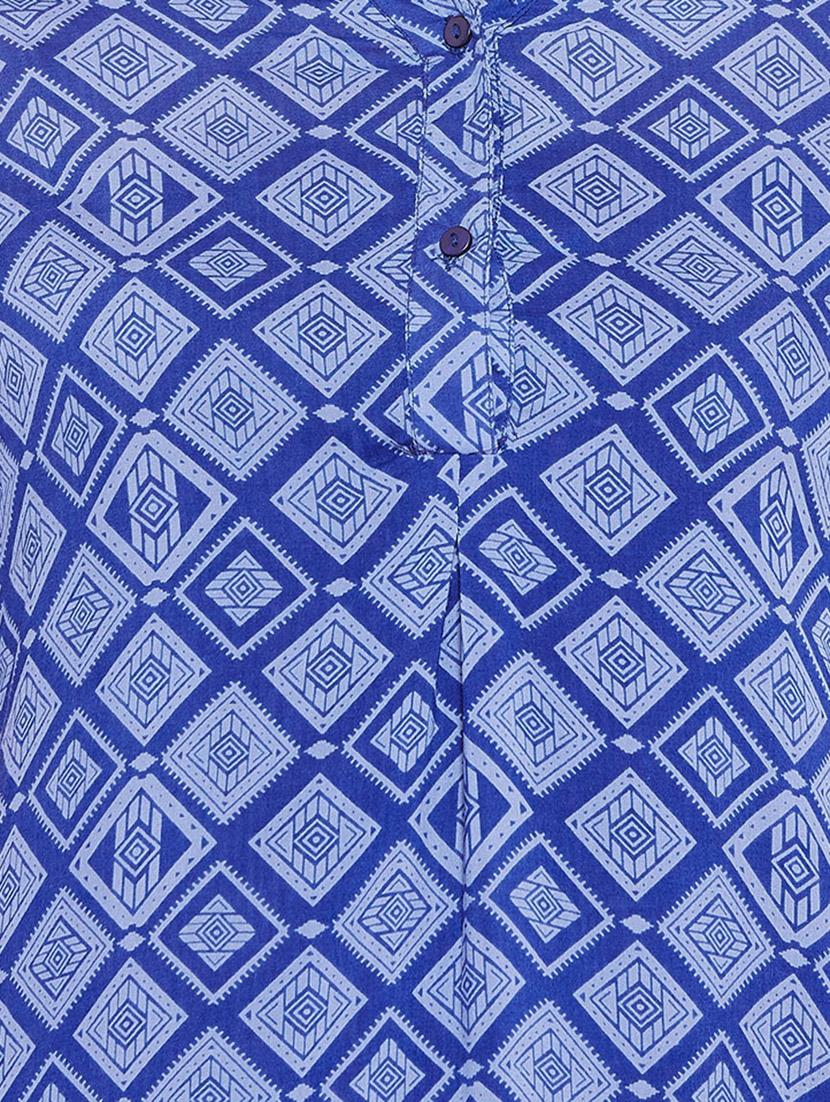 button detail roll up sleeved tunic - 15735913 - Zoom Image - 5
