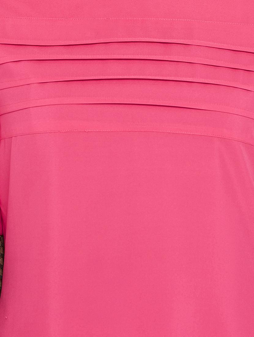 mesh paneled pintucked tunic - 15735915 - Zoom Image - 5