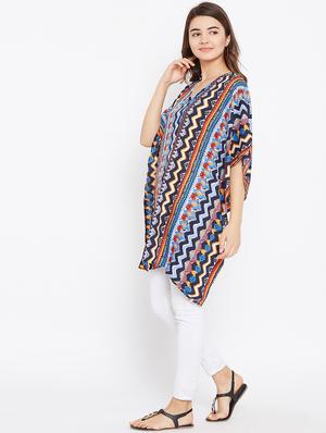 v-neck printed kaftan - 15735918 - Standard Image - 2