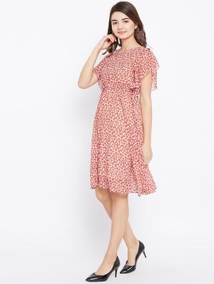 flutter sleeved a-line dress - 15735921 - Standard Image - 2