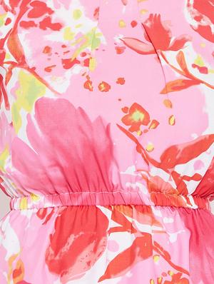 cap sleeved floral a-line dress - 15735922 - Standard Image - 5