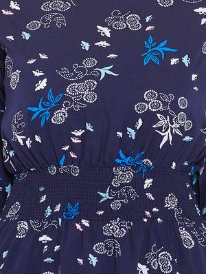 smocked waist bell sleeved dress - 15735924 - Standard Image - 5