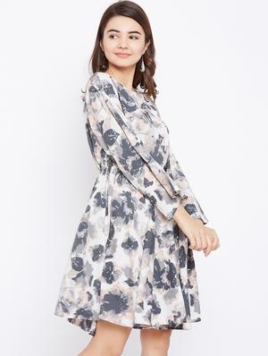 bell sleeved flared dress - 15735926 - Standard Image - 2