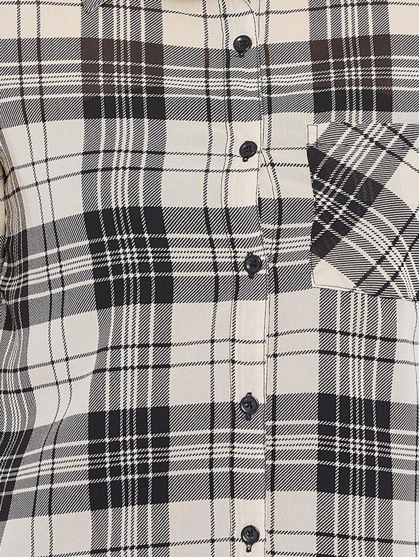 roll up sleeved checkered shirt - 15735935 - Zoom Image - 5