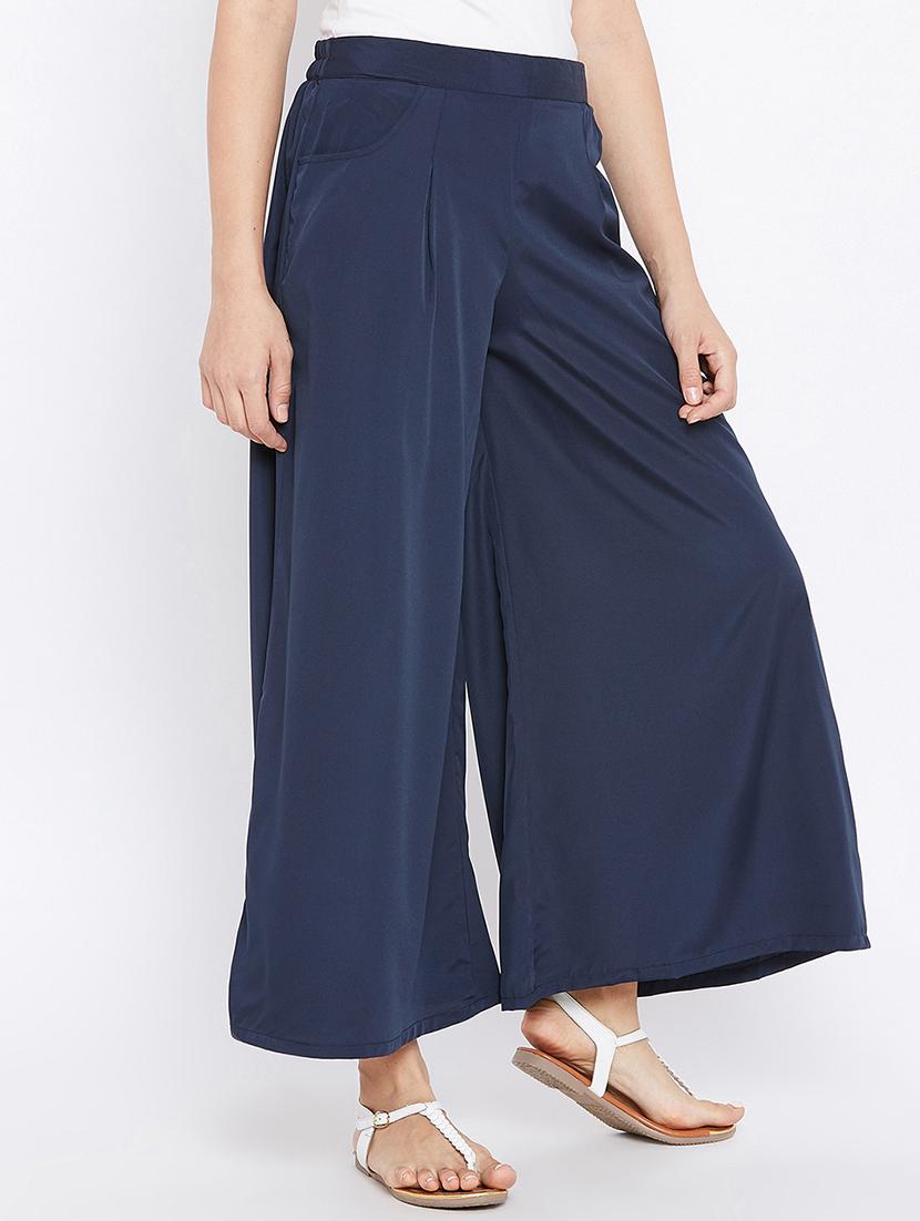 elasticated waist flared palazzo - 15735939 - Zoom Image - 2