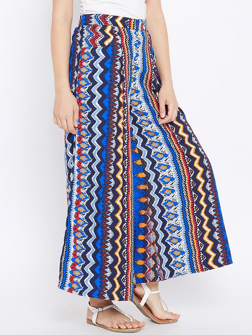 elasticated waist printed palazzo - 15735940 - Zoom Image - 2