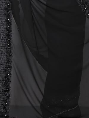 floral lace border saree with blouse - 15736640 - Standard Image - 2