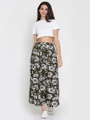 floral pocket detail flared palazzo - 15736790 - Standard Image - 5