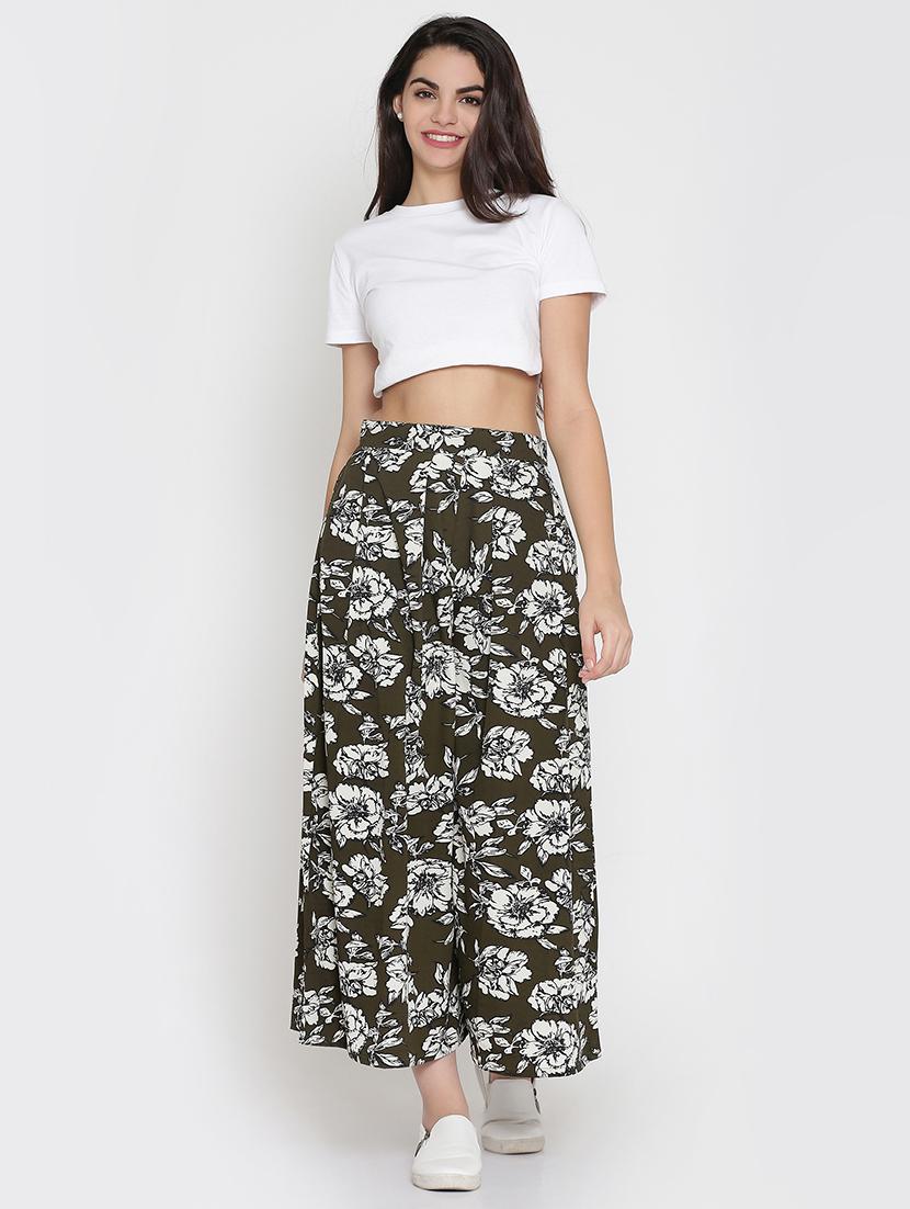 floral pocket detail flared palazzo - 15736790 - Zoom Image - 5