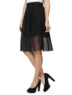 high rise pleated mesh skirt - 15736804 - Standard Image - 2