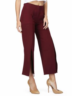 front slit wide leg trouser - 15736813 - Standard Image - 2