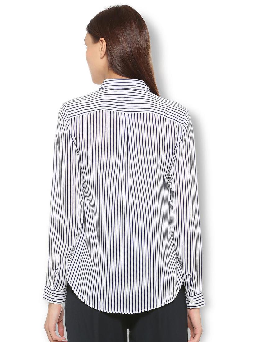 curved hem striped shirt - 15736820 - Zoom Image - 2