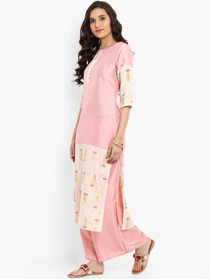 Foil print straight kurta - 15737013 - Standard Image - 2
