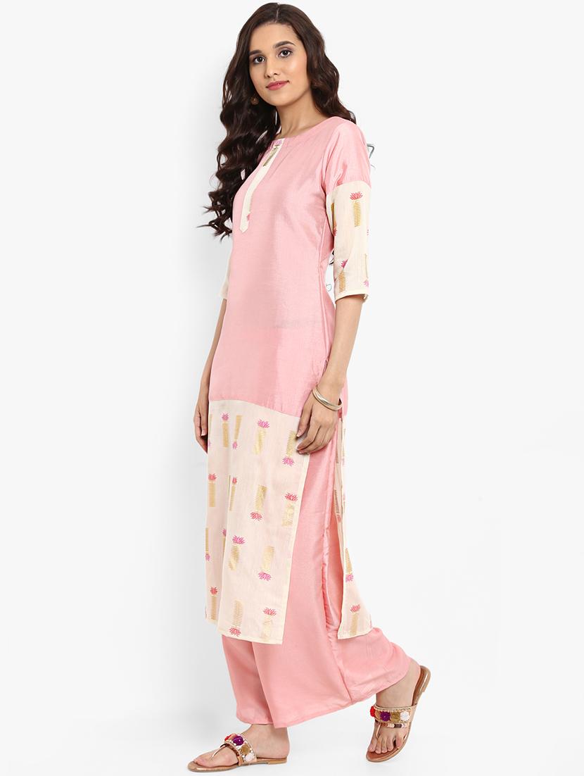 Foil print straight kurta - 15737013 - Zoom Image - 2
