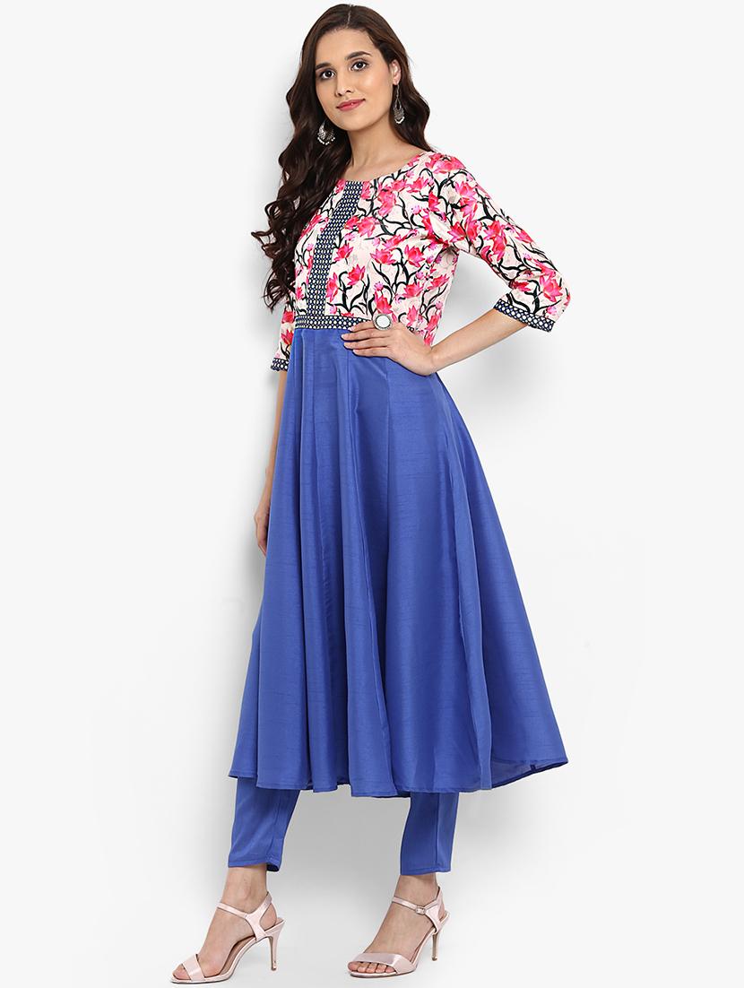 Anarkali floral print kurta - 15737017 - Zoom Image - 2