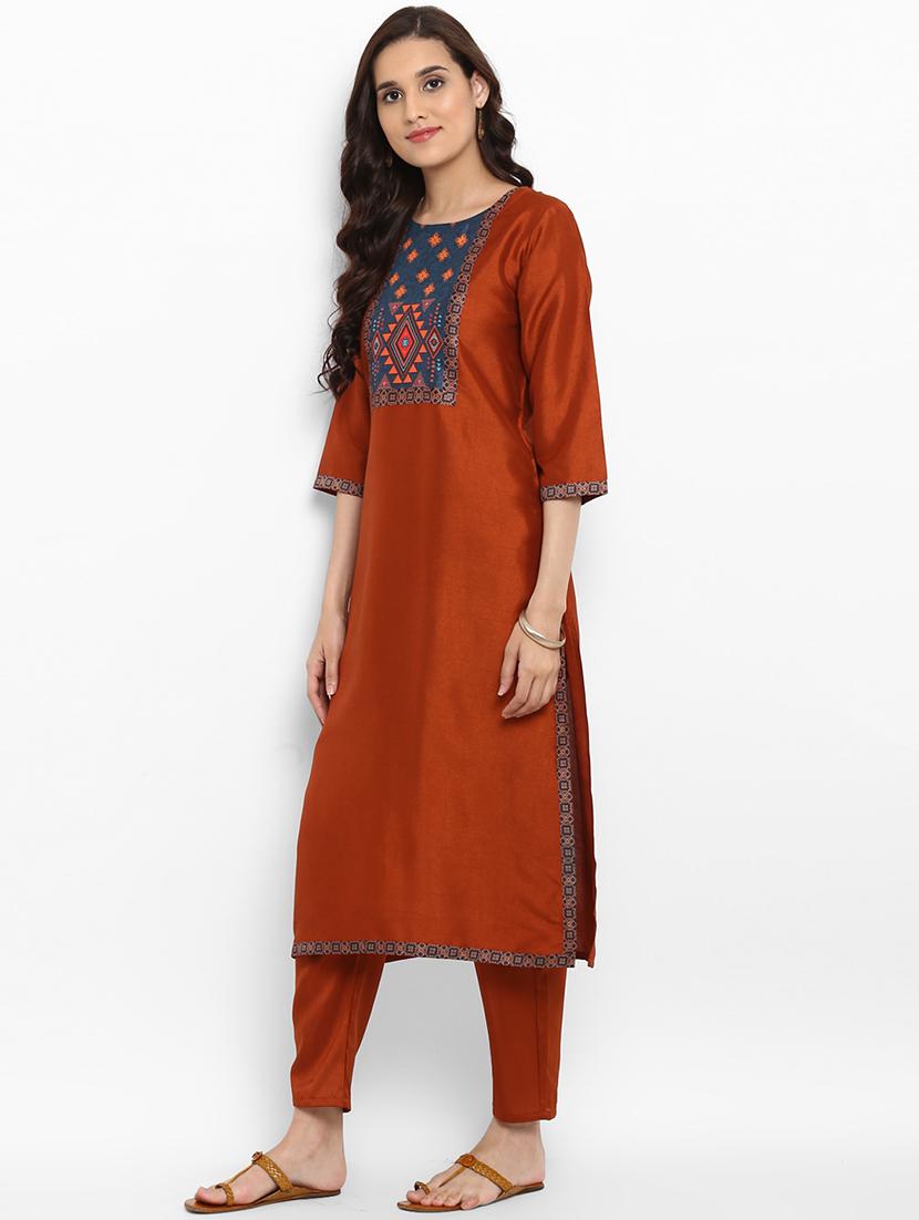 Printed straight kurta - 15737024 - Zoom Image - 2