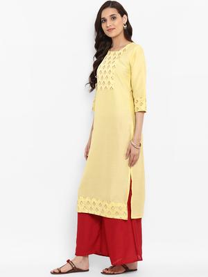 Printed straight kurta - 15737025 - Standard Image - 2