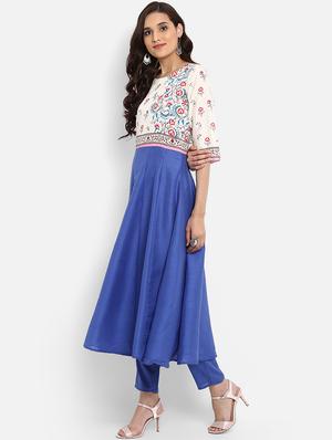 Digital print anarkali kurta - 15737041 - Standard Image - 2