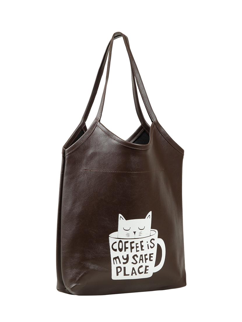 tan leatherette (pu) regular tote - 15737052 - Zoom Image - 5