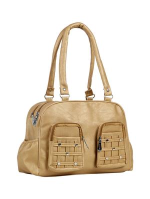 brown leatherette (pu) regular handbag - 15737056 - Standard Image - 5