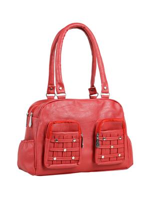 red leatherette (pu) regular handbag - 15737058 - Standard Image - 5