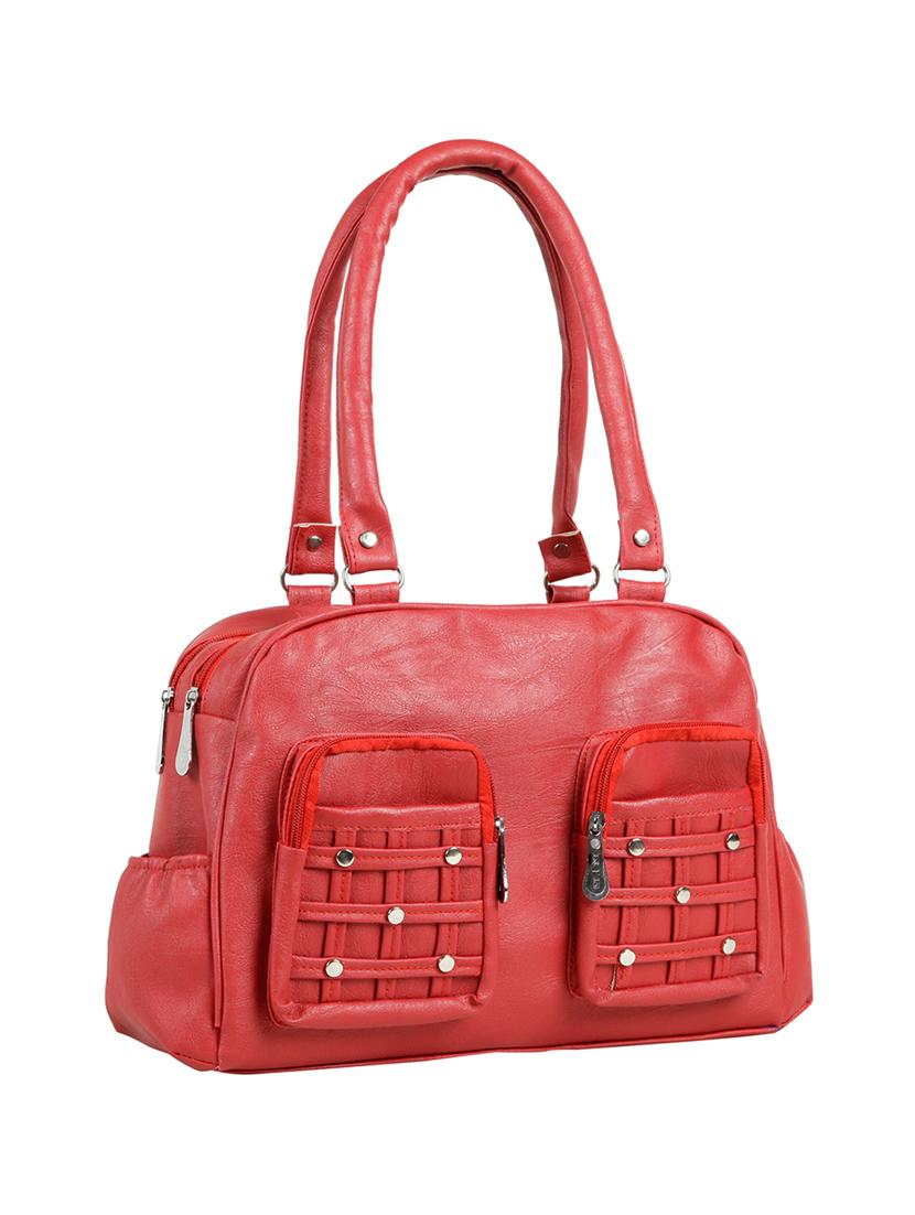 red leatherette (pu) regular handbag - 15737058 - Zoom Image - 5