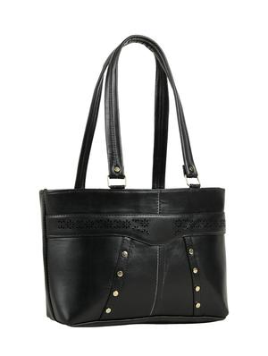 black leatherette (pu) regular handbag - 15737060 - Standard Image - 5