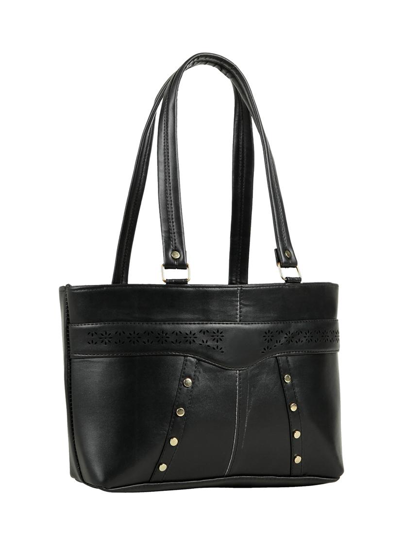 black leatherette (pu) regular handbag - 15737060 - Zoom Image - 5