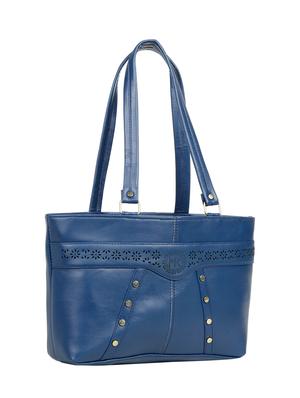 blue leatherette (pu) regular handbag - 15737062 - Standard Image - 5