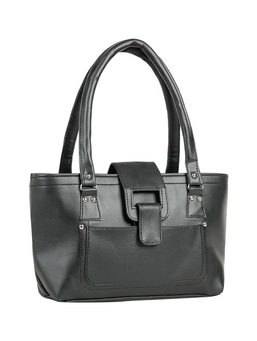 black leatherette (pu) regular handbag - 15737066 - Zoom Image - 5
