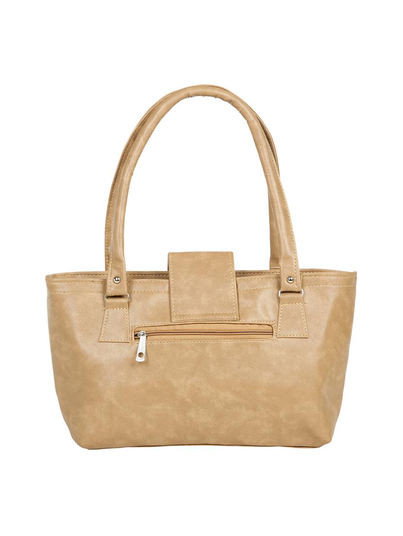 beige leatherette (pu) regular handbag - 15737068 - Zoom Image - 2