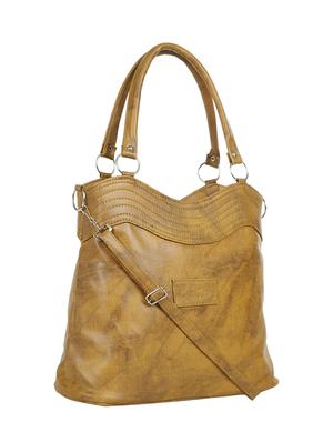 brown leatherette (pu) regular handbag - 15737069 - Standard Image - 5