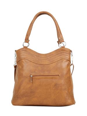 tan leatherette (pu) regular handbag - 15737070 - Standard Image - 2