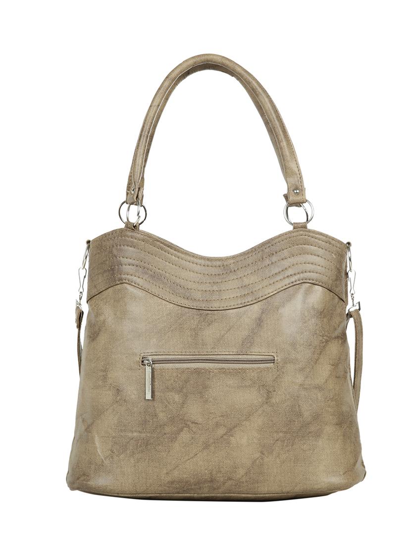 brown leatherette (pu) regular handbag - 15737073 - Zoom Image - 2
