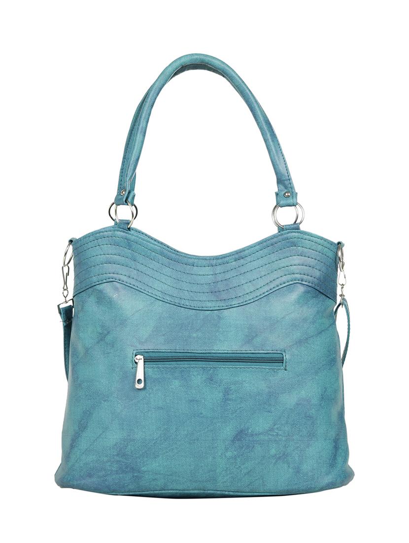 blue leatherette (pu) regular handbag - 15737074 - Zoom Image - 2