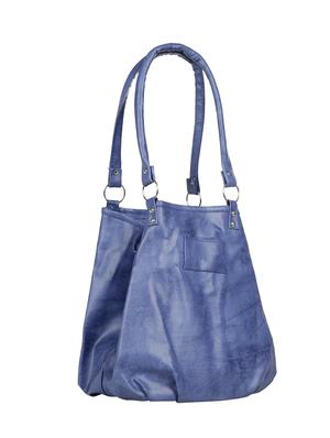 blue leatherette (pu) regular handbag - 15737075 - Standard Image - 5