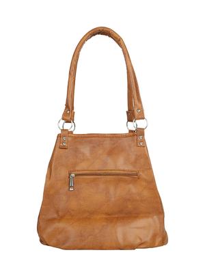 tan leatherette (pu) regular handbag - 15737076 - Standard Image - 2