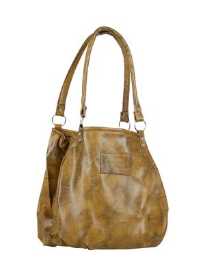 brown leatherette (pu) regular handbag - 15737077 - Standard Image - 5
