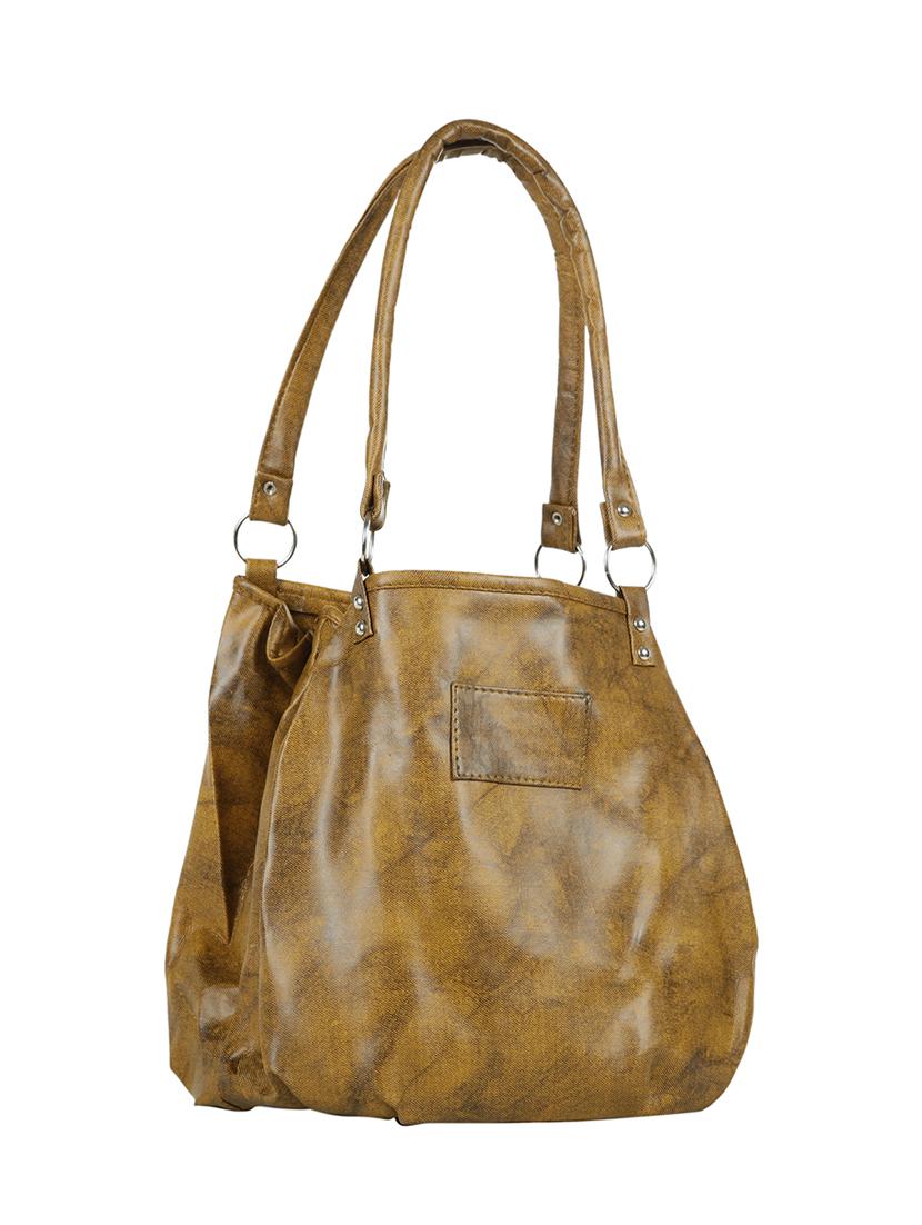 brown leatherette (pu) regular handbag - 15737077 - Zoom Image - 5