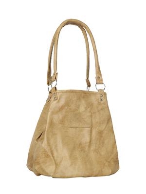 beige leatherette (pu) regular handbag - 15737078 - Standard Image - 5