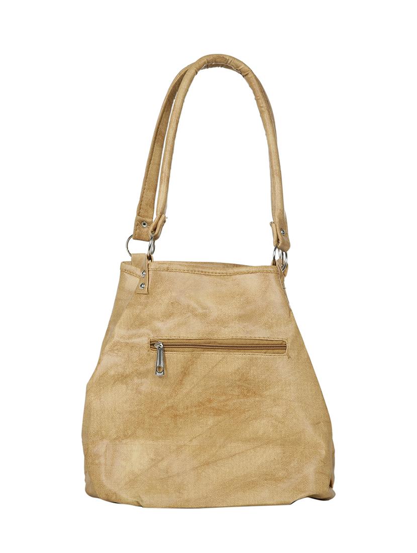 beige leatherette (pu) regular handbag - 15737078 - Zoom Image - 2